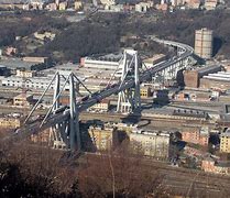 Image result for Crack in Ponte Morandi Bridge