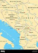 Image result for Map of Bosnia Serbia and Kosovo