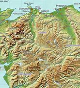 Image result for Mountains in Wales Map