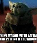 Image result for Baby Yoda Looking Up