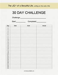 Image result for 30-Day Challenge Template for Fun