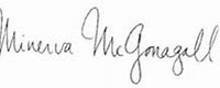 Image result for McGonagall Signature