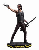 Image result for Cyberpunk 2077 Johnny Silverhand Statue