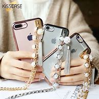 Image result for Plain Color Phone Case for iPhone 8 Plus with a Chain