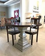 Image result for Round Wood Kitchen Table