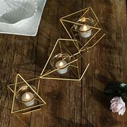 Image result for Gold Geometric Candle Holder