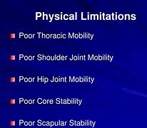 Image result for Examples of Physical Limitations