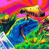 Image result for Trippy Magic Mushroom Wallpaper