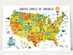 Image result for 50 States Map for Kids