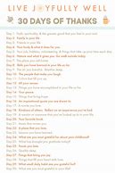 Image result for 30 Days of Thanks Ideas