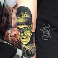 Image result for Frankenstein Leg Sleeve Tattoo