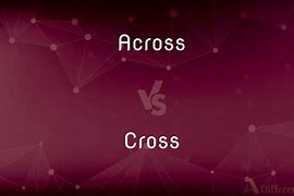 Image result for Cross vs Across