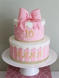 Image result for 10 Yr Old Birthday Cake for Girl Rose Gold