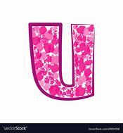 Image result for Pink Glitter Letter U