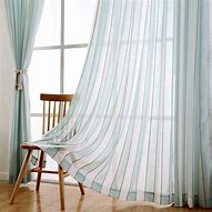 Image result for Blue and White Stripe Curtains