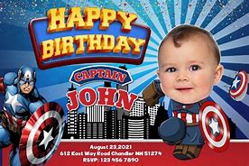 Image result for Captain America Design for Birthday