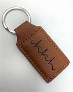 Image result for Laser-Engraved Leather Keychain