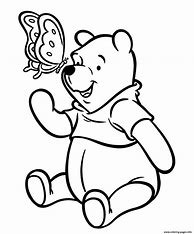 Image result for Winnie the Pooh Butterfly Black and White