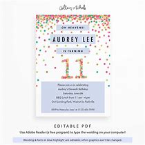 Image result for 11th Birthday Invitations Free Printable