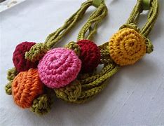 Image result for Crochet Button Necklace Pattern