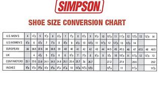 Image result for Shoe Size Comparison Chart