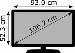 Image result for Width of TV Sizes