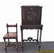 Image result for Vintage Oak Telephone Chair
