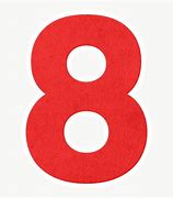 Image result for Red Painted Number 8