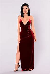 Image result for Fashion Nova Burgundy Velvet Dress