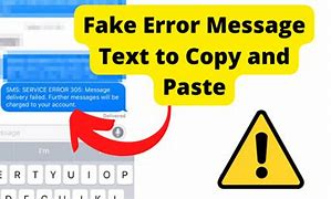 Image result for Error Message Text