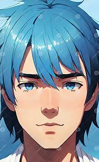 Image result for Cute Anime Boy Blue