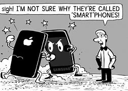 Image result for Samsung vs iPhone Cartoon