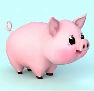 Image result for Cute Pink Pig 3D