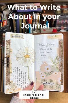 10 Things to Write About in Your Journal | Scrapbook journal, Bullet journal ideas pages, Vintage journal
