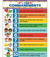 Image result for 10 Commandments Pictures for Kids