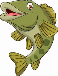 Image result for Cartoon Bass Fish
