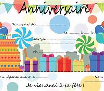 Image result for Faire Part Anniversaire Enfant