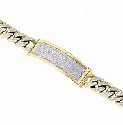Image result for 10K Gold Cuban Paved Bracelet