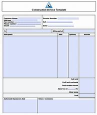 Image result for Free Construction Invoice Template PDF