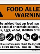 Image result for Food Allergy Disclaimer Template