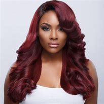 Image result for Burgundy Red Hair On Black Women