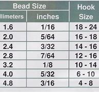 Image result for Fly Tying Bead Size Chart