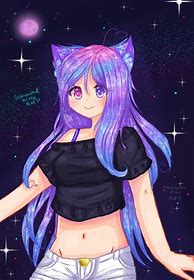 Image result for Anime Wolf Girl Galaxy