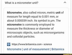 Image result for Micron Measurement Unit