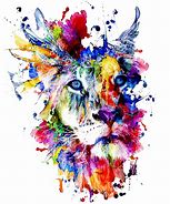 Image result for Colorful Watercolor Lion