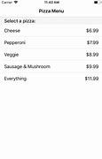 Image result for Pizza Delivery Menu