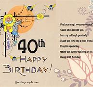 Image result for 40th Birthday Card Sayings