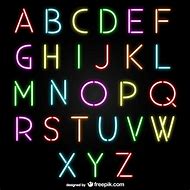 Image result for Neon Green Letters