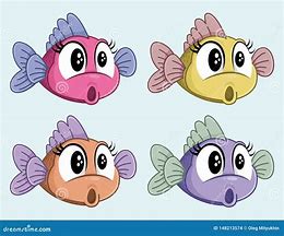 Image result for Little Cartoon Scared Fish