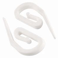 Image result for White Plastic Curtain Hooks